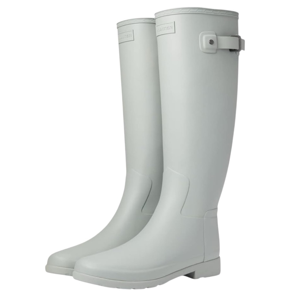 Hunter Women’s Rain Boots Ice Grey Wellington Waterproof Size 8 – Like New
